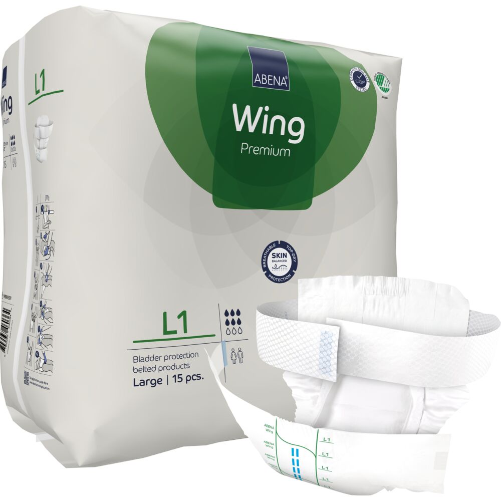Bælteble, ABENA Wing Premium, L1, grøn farvekode