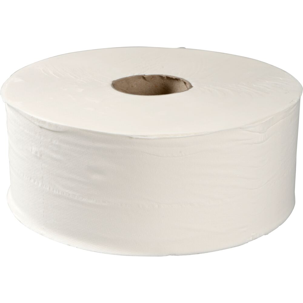 Jumborulle, ABENA Care-Ness Excellent Minus, 2-lags, Midi, 300m x 9,5cm, Ø23cm, hvid, nyfiber
