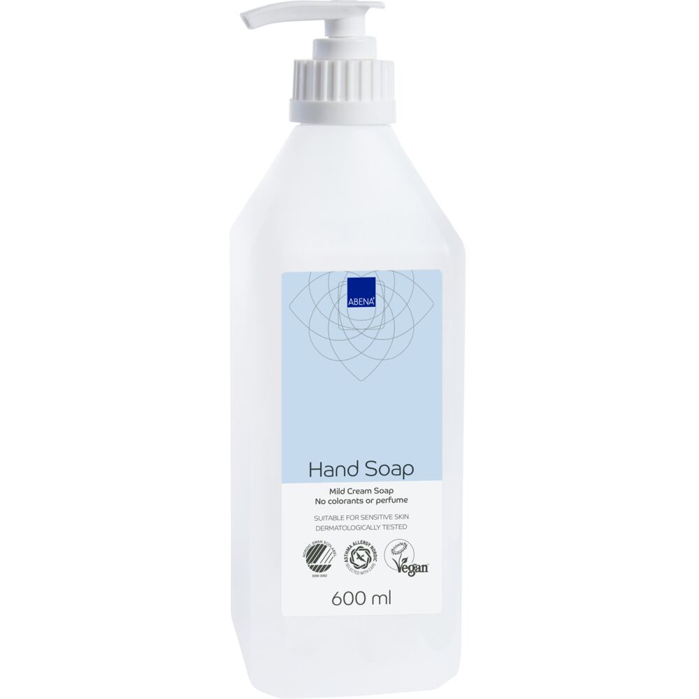 Cremesæbe, mild, ABENA, 600 ml, uden farve og parfume