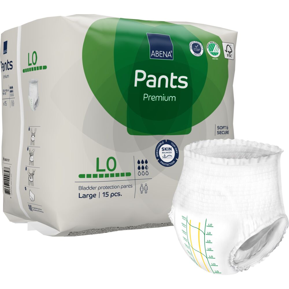 Bukseble, ABENA Pants Premium, L0, grøn farvekode