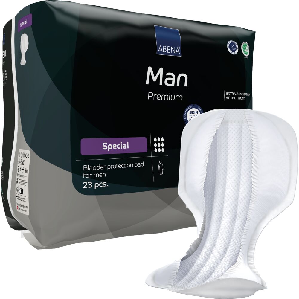 Herrebind, ABENA Man Premium, Special, hvid, lilla farvekode