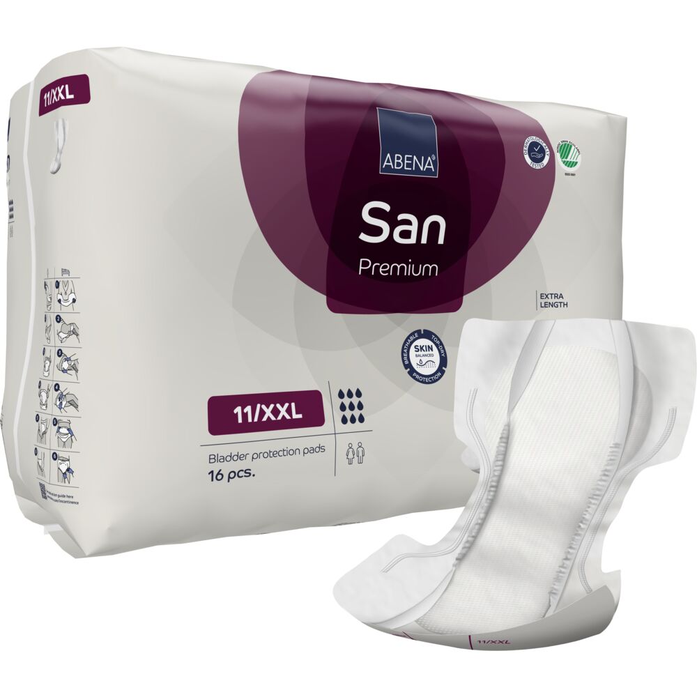 Åben ble, ABENA San Premium Bariatric, 11/XXL, mørklilla farvekode