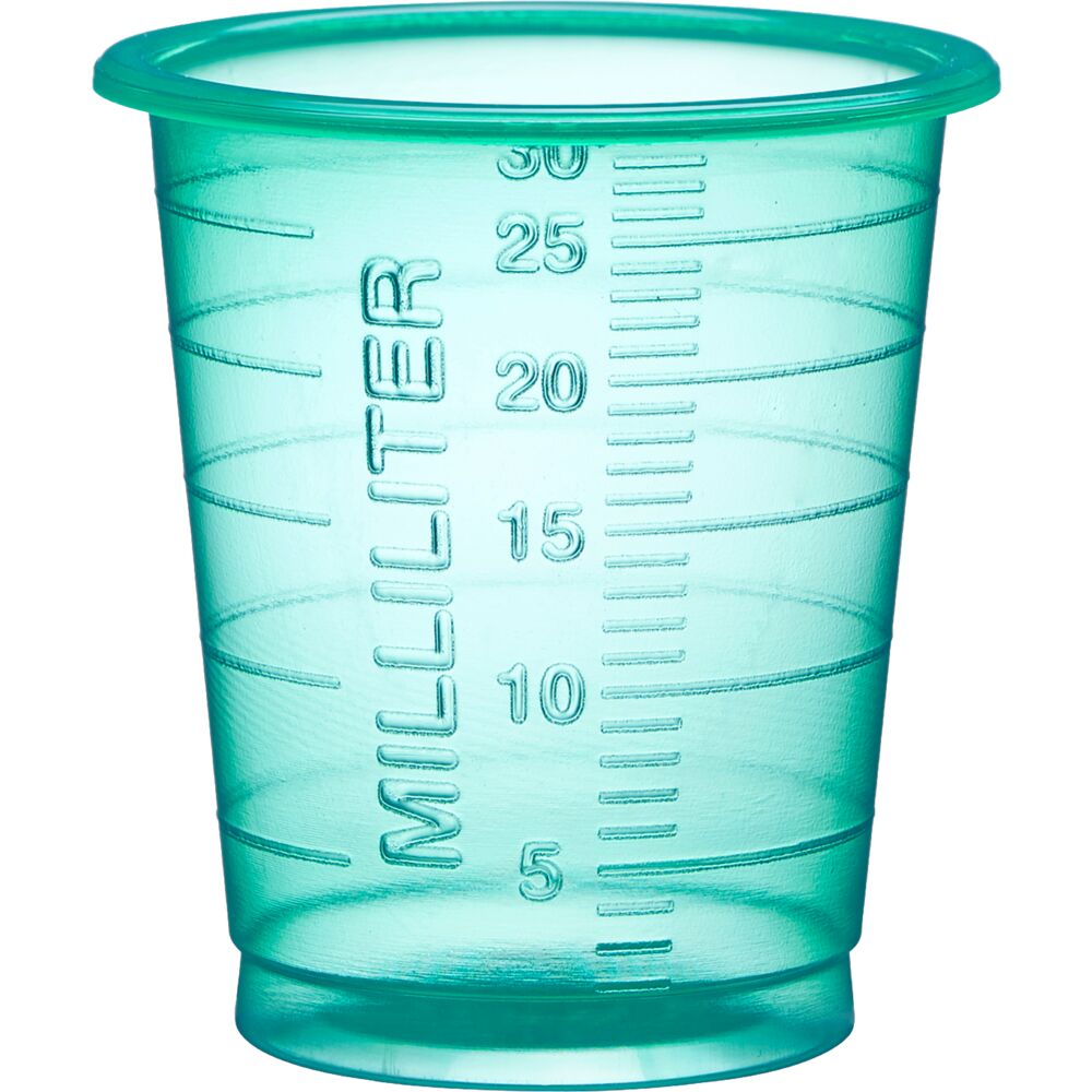 Medicinbæger, Eco, 30 ml, grøn, med graduering
