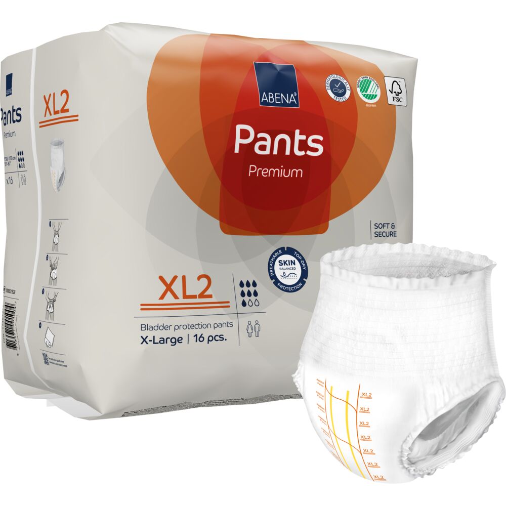 Bukseble, ABENA Pants Premium, XL2, orange farvekode