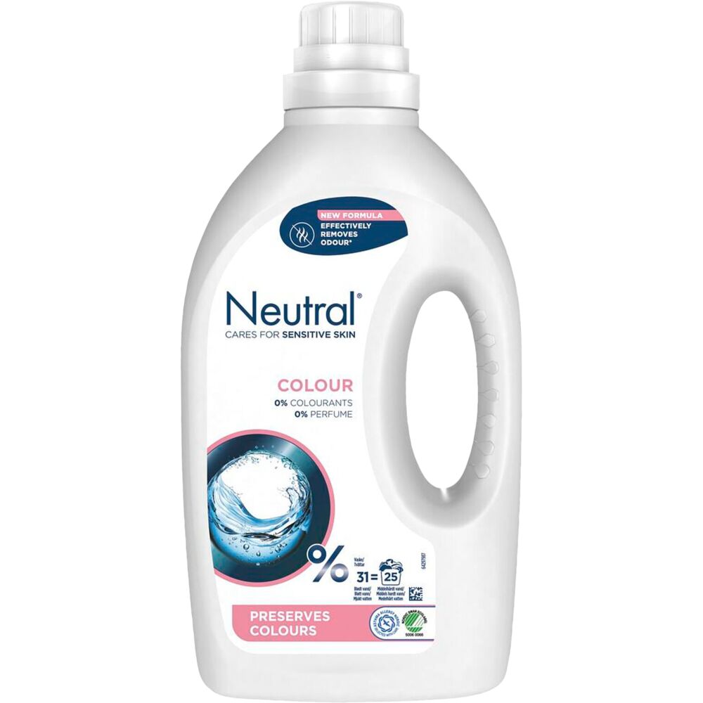 Tøjvask, Neutral, 1,25 l, kulørt, uden farve og parfume