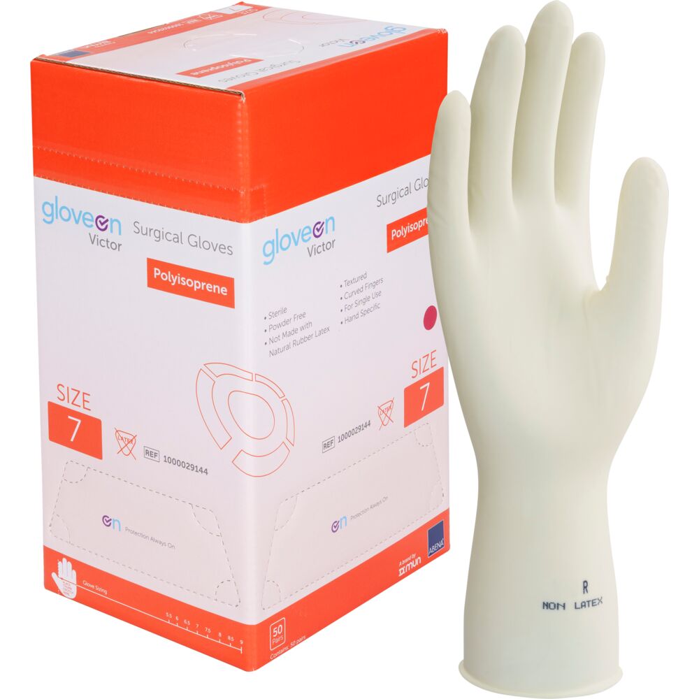 Operationshandske, Gloveon Victor, 7, nature, polyisopren, pudderfri