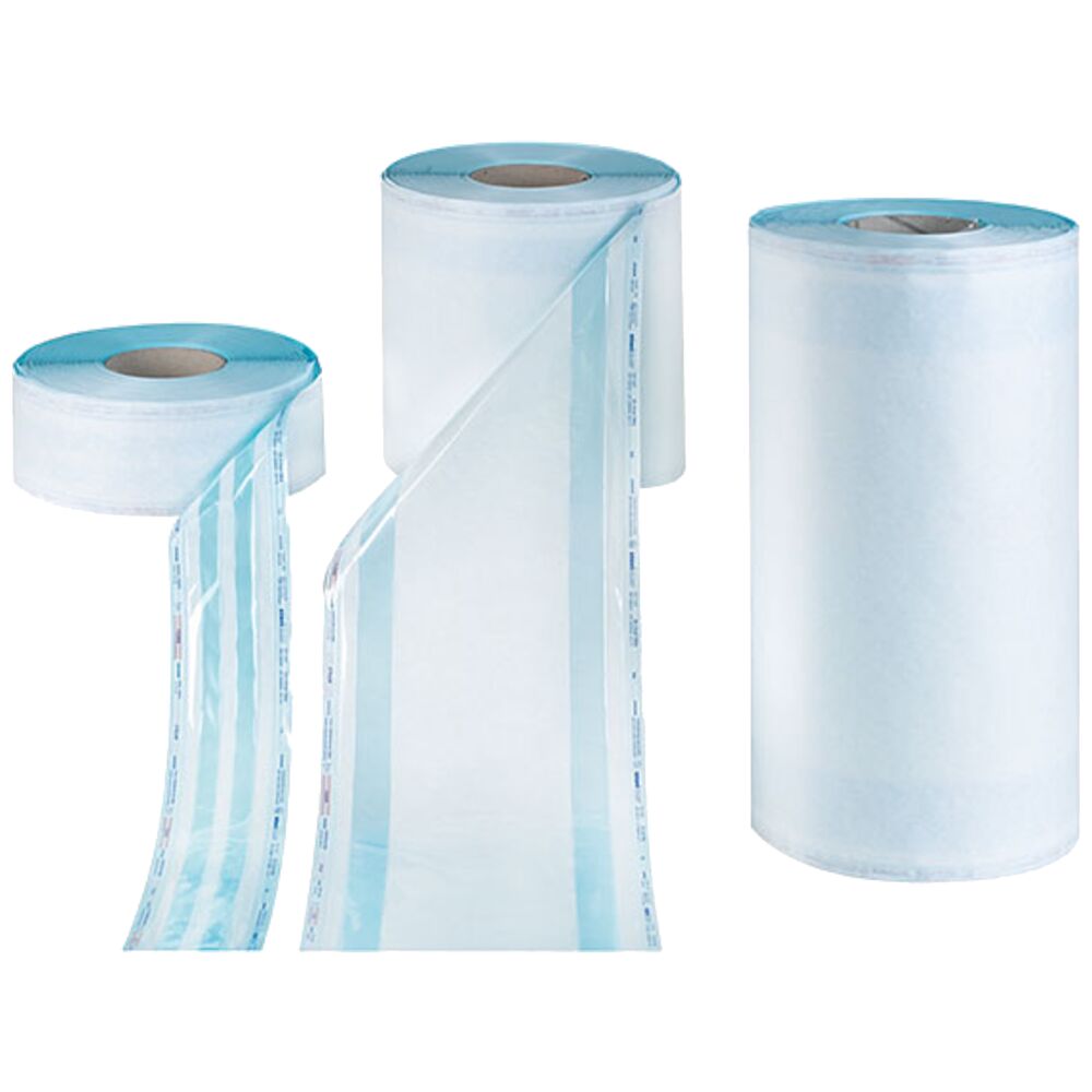 Autoklaverulle, 100m x 200x50mm, med fold, B: 200 mm X H: 50 mm, længde 100 meter