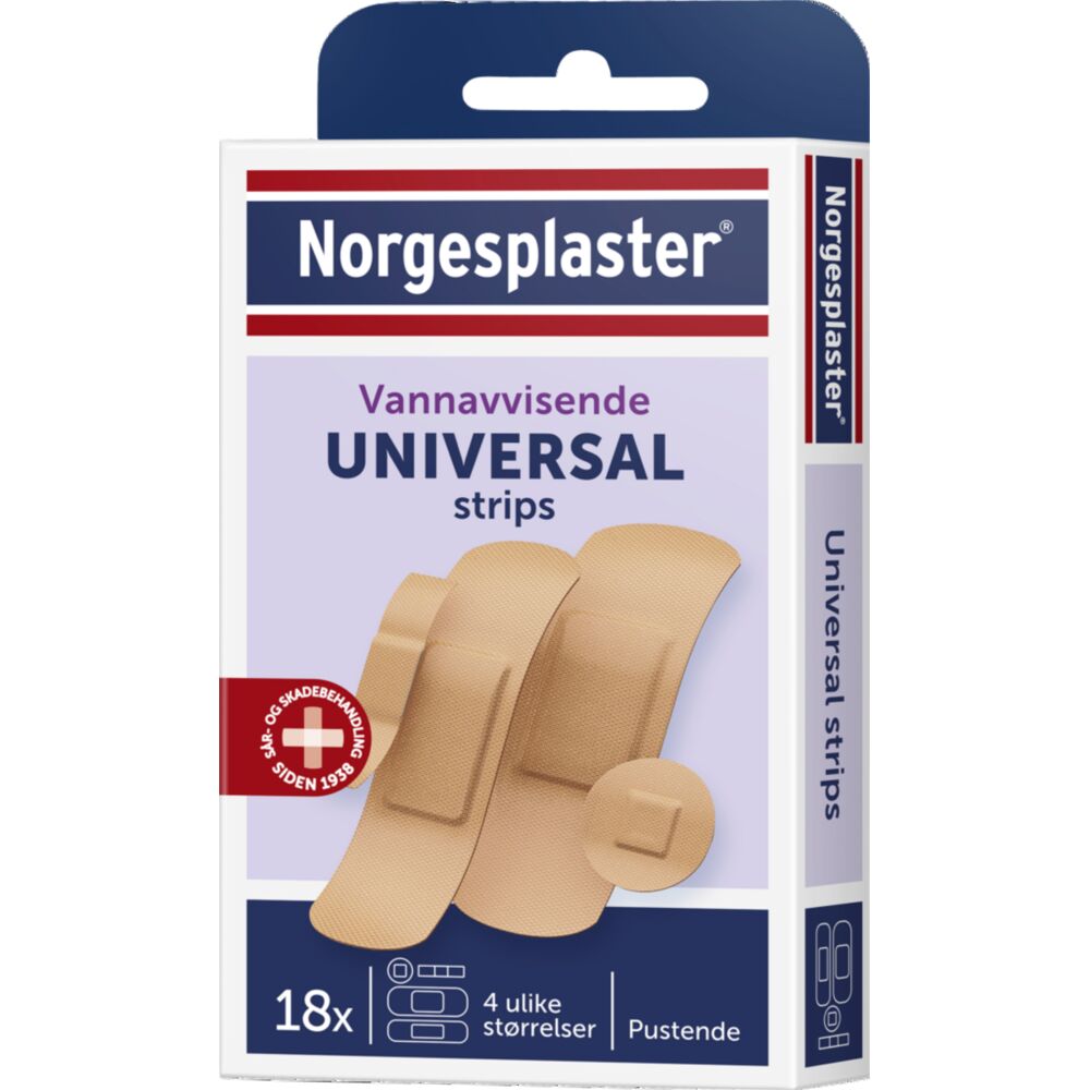Hæfteplaster, beige, vandafvisende, 4 assorterede str, usteril