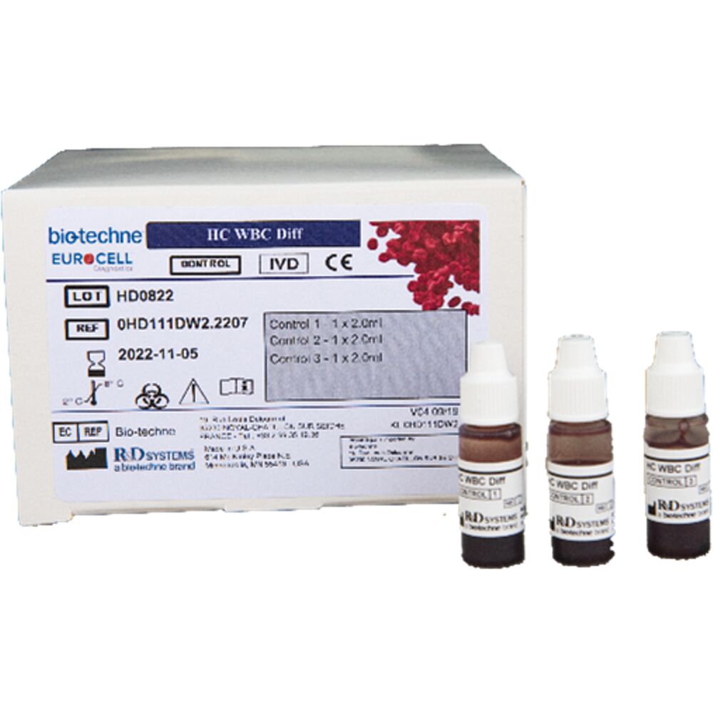 Kontrol, WBC, 3x2ml, kontrol 1, 2 og 3, til WBC DIFF, kølevare