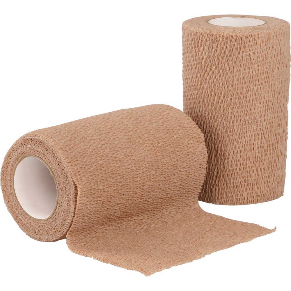 Kortstræksbind, Coflex, 5,9m x 10cm, beige, selvhæftende, latex, usteril