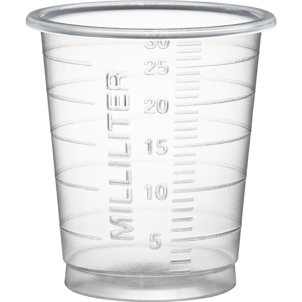 Medicinbæger, Eco, 30 ml, transparent, med graduering