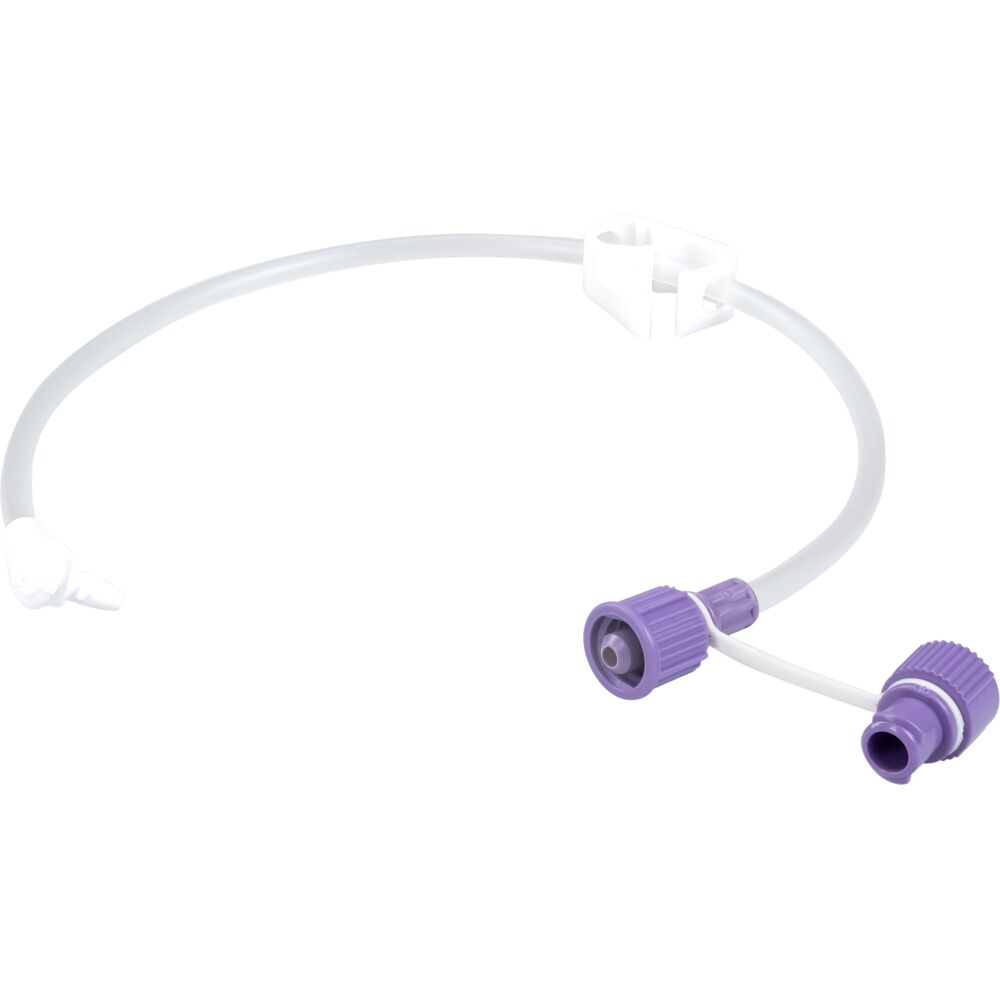 Forlængerslange, Danumed, 30cm, enkelt port, vinklet kobling, ENSwivel, engangs, steril