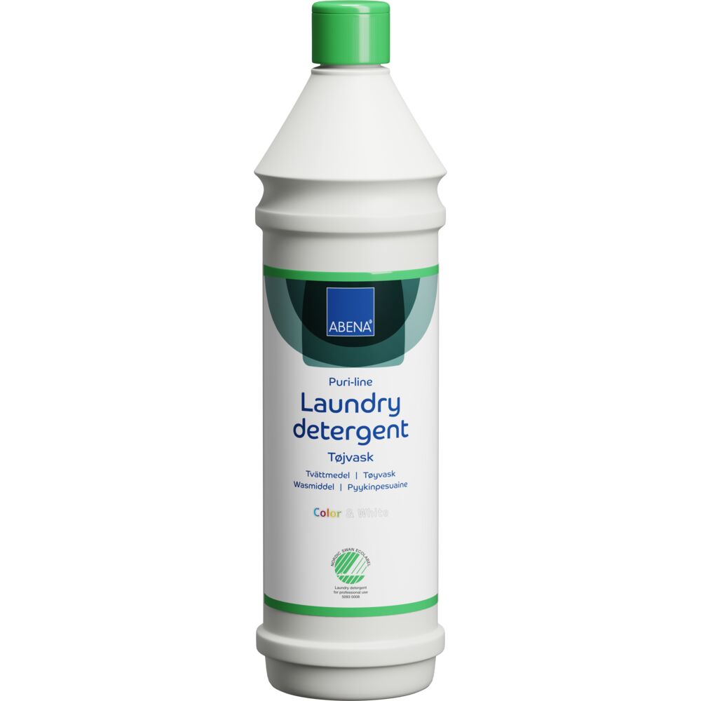 Tøjvask, ABENA Puri-Line, 1 l, kulørt og hvidt, uden farve og parfume