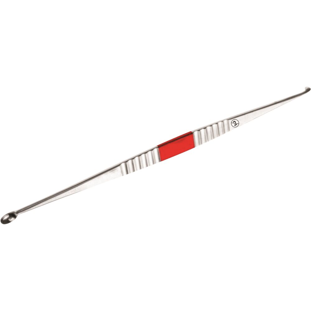 Skarpske, Volkmann, rustfrit stål, dobbelt, fig. 0/1, steril, rød farvekodning, engangs