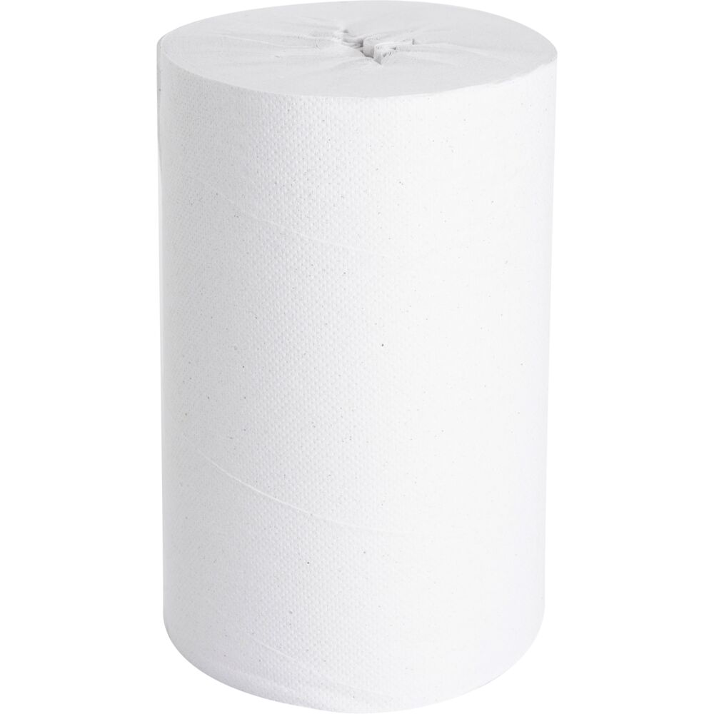 Håndklæderulle, neutral, 1-lags, Mini, 120m x 20cm, hvid, genanvendt papir, uden hylse