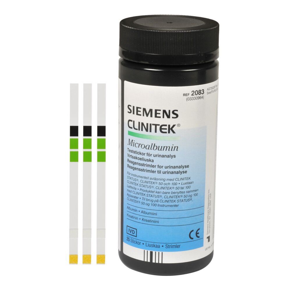 Microalbumin stix, Clinitek, til Clinitek Status og Clinitek 50, 25 stk.