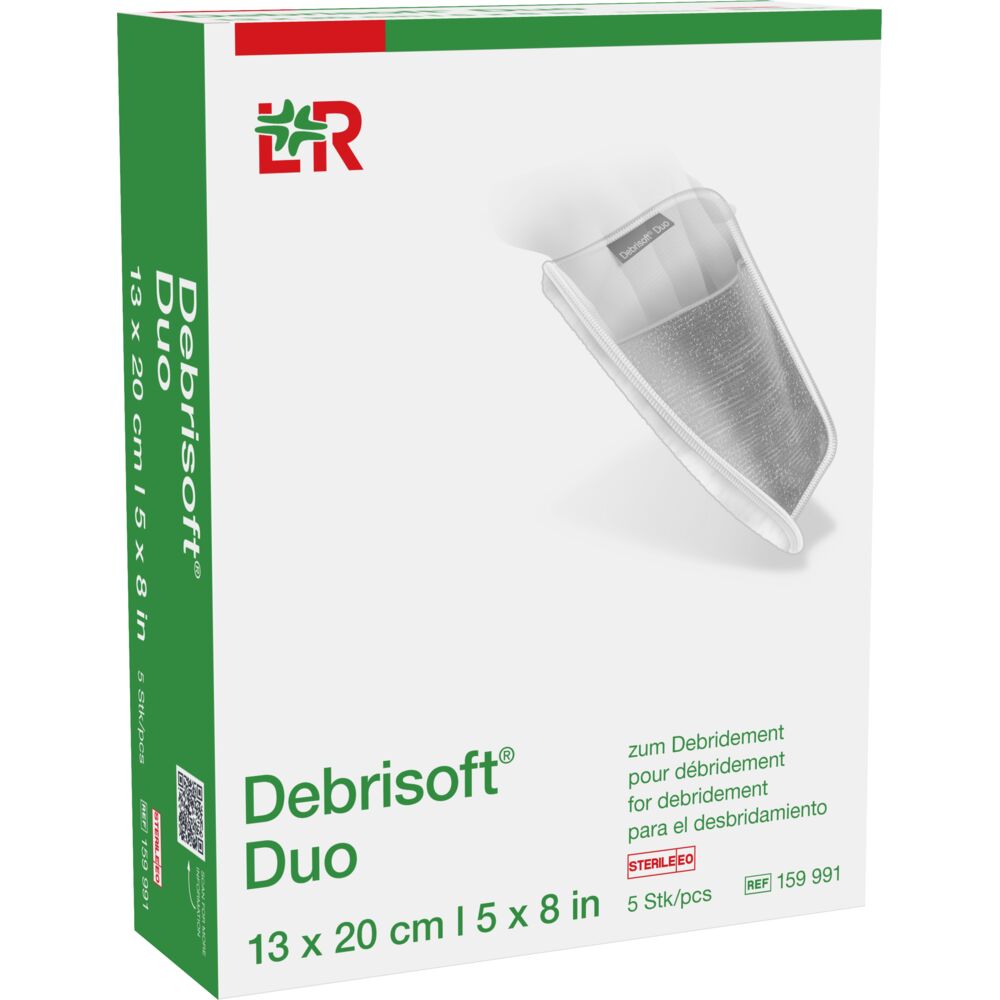 Sårrens, Debrisoft Duo, 13x20cm, udformet som handske, steril