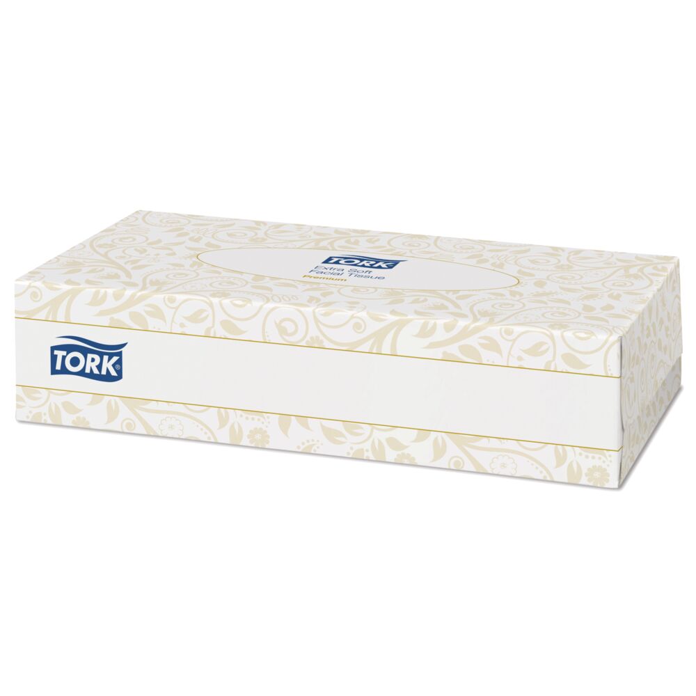 Ansigtsservietter, Tork F1 Premium, 2-lags, 20,9x20cm, hvid, nyfiber