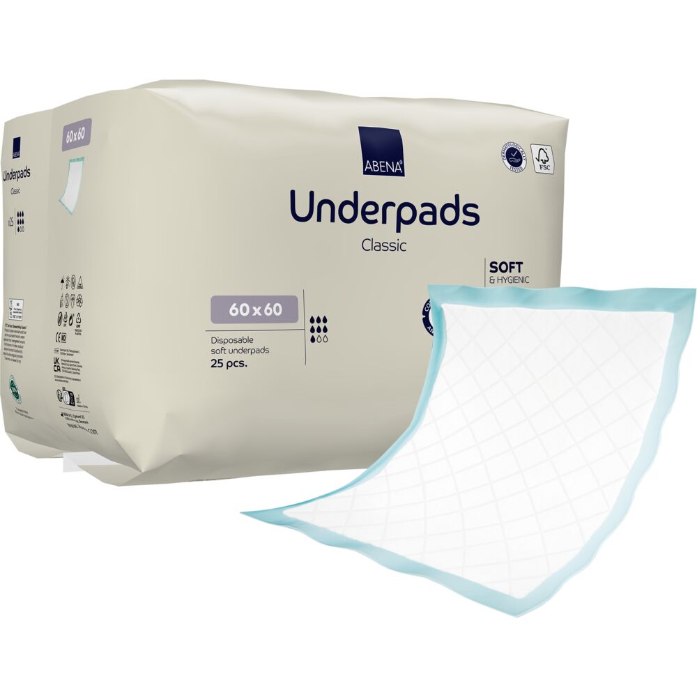 Underlag, ABENA Underpads Classic, 60x60cm