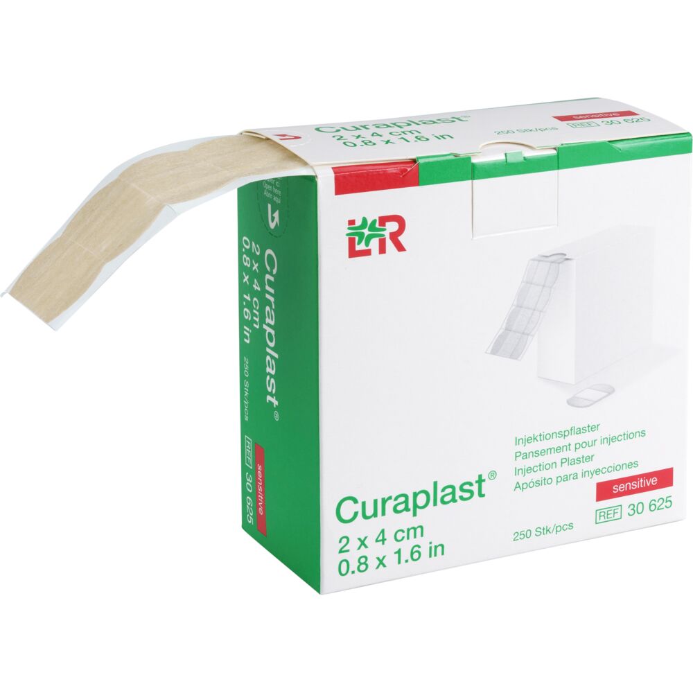 Injektionsplaster, Curaplast, 4x2cm, beige, usteril, engangs
