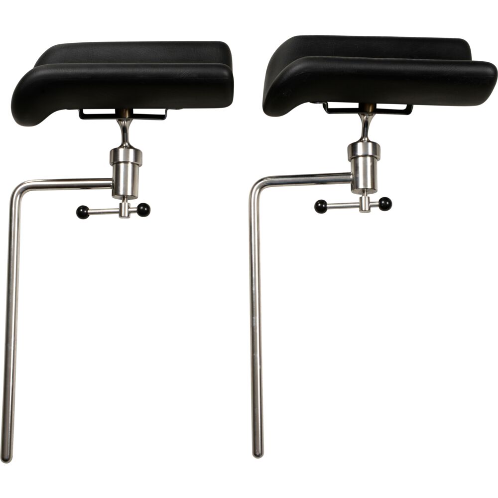 Skålbenholdere, Ø1,6cm, sort, integreret skumpolster