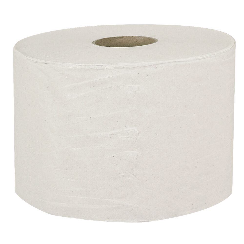 Toiletpapir, neutral, 2-lags, 100m x 10cm, Ø13,5cm, hvid, nyfiber