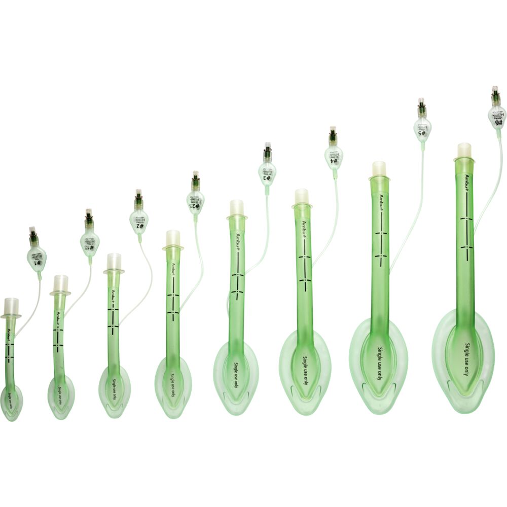 Larynxmaske, Ambu AuraStraight, 3, grøn, 30-50kg, steril, engangs