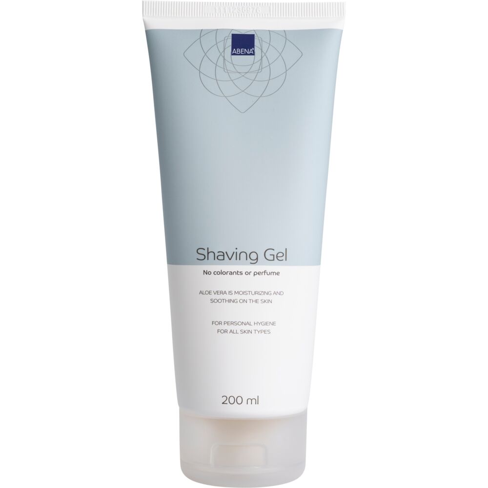 Barbergel, ABENA, 7,5x17,6cm, Ø4,5cm, 200 ml, uden farve og parfume