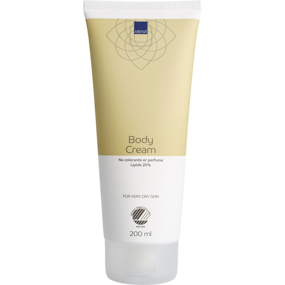 Hudplejecreme, ABENA, 200 ml, uden farve og parfume, 25% fedt