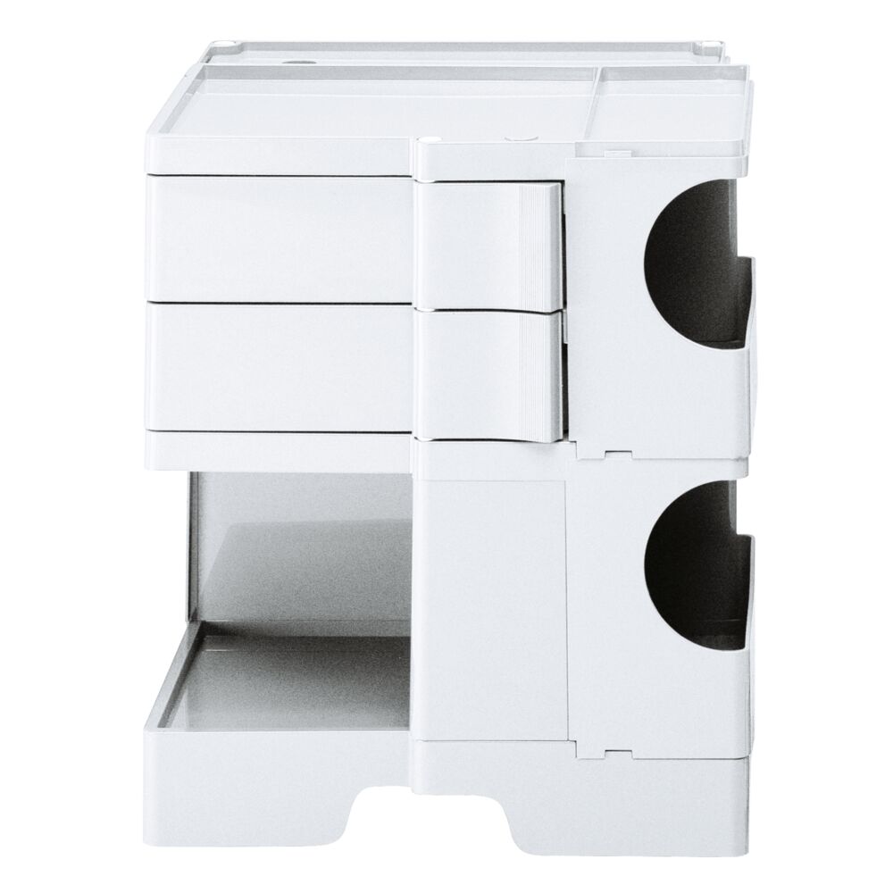 Rullebord, Boby, 41x43x53cm, hvid, 2 sektioner og 2 skuffer