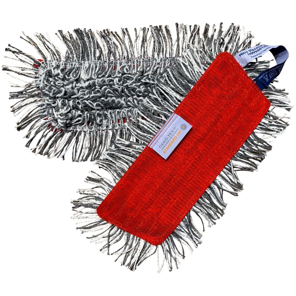 All-round Viscose moppe, grå, polyester/viskose, 25 cm, med hook'n'loop