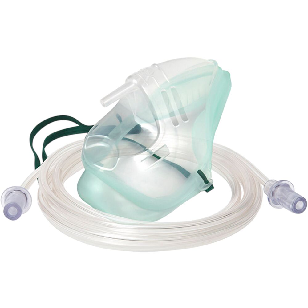 Iltmaske, Intersurgical EcoLite, 2,1m, transparent, voksen, engangs