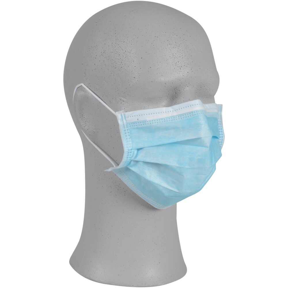 Ansigtsmaske, ABENA Excellent, 3-lags, blå, engangs