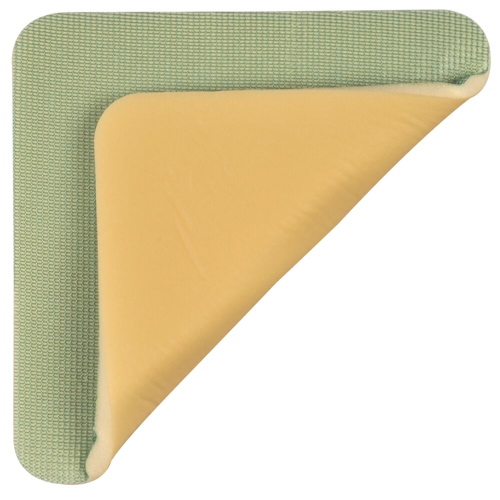 Hydrofob bandage, Sorbact Foam Dressing, 10x10cm, grøn, skumbandage, uden klæber, latexfri, steril, engangs