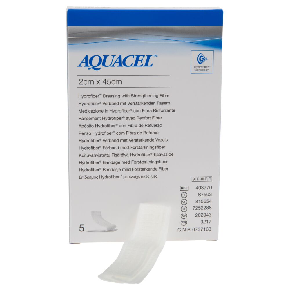 Hydrofiber kavitetsbandage, Aquacel, 45x2cm, latexfri, steril, engangs