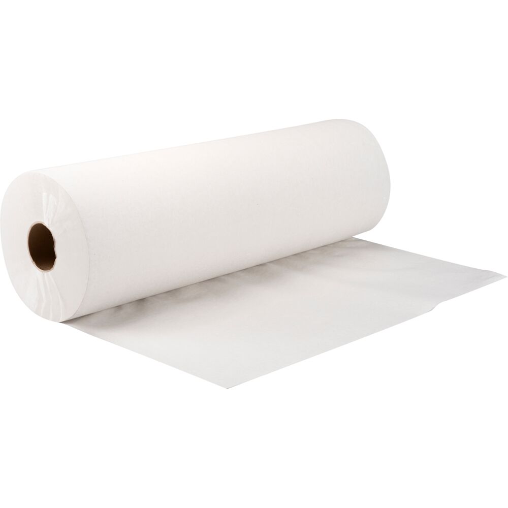 Lejepapir, neutral, 1-lags, 200m x 48,5cm, Ø18cm, grå, genanvendt papir, uperforeret