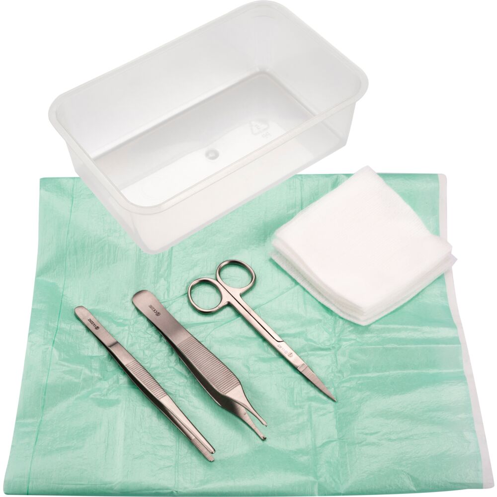 Skiftesæt, med metalinstrumenter, steril