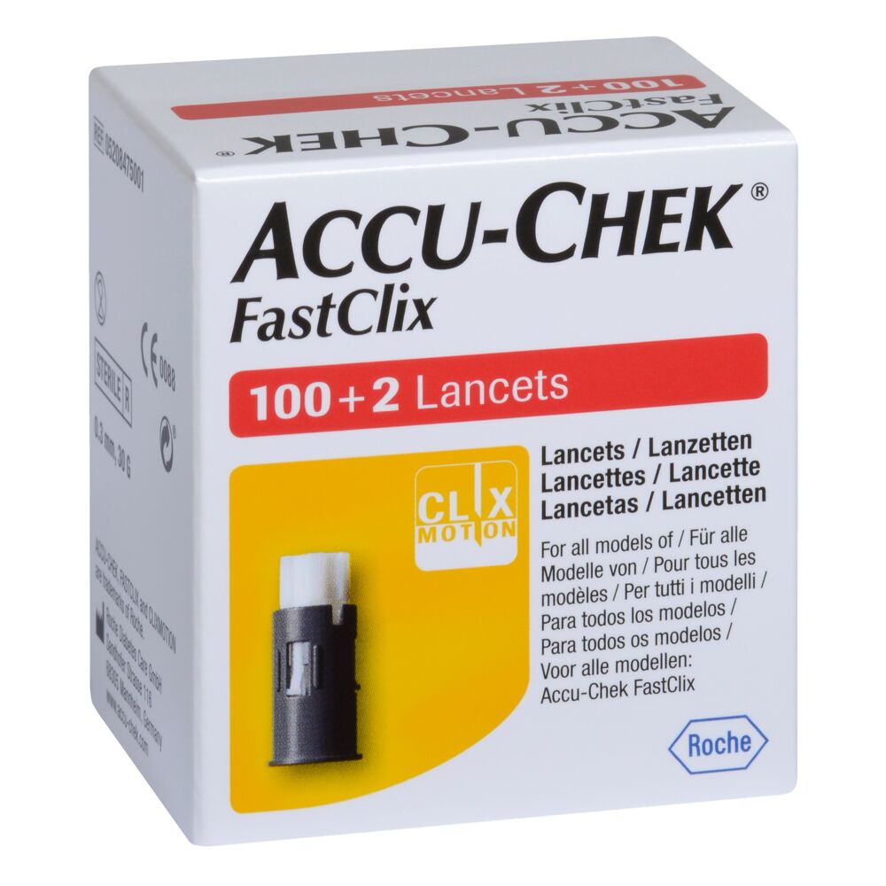 Fastclix lancetter, Accu-Chek, sterilt, (102 stk.)