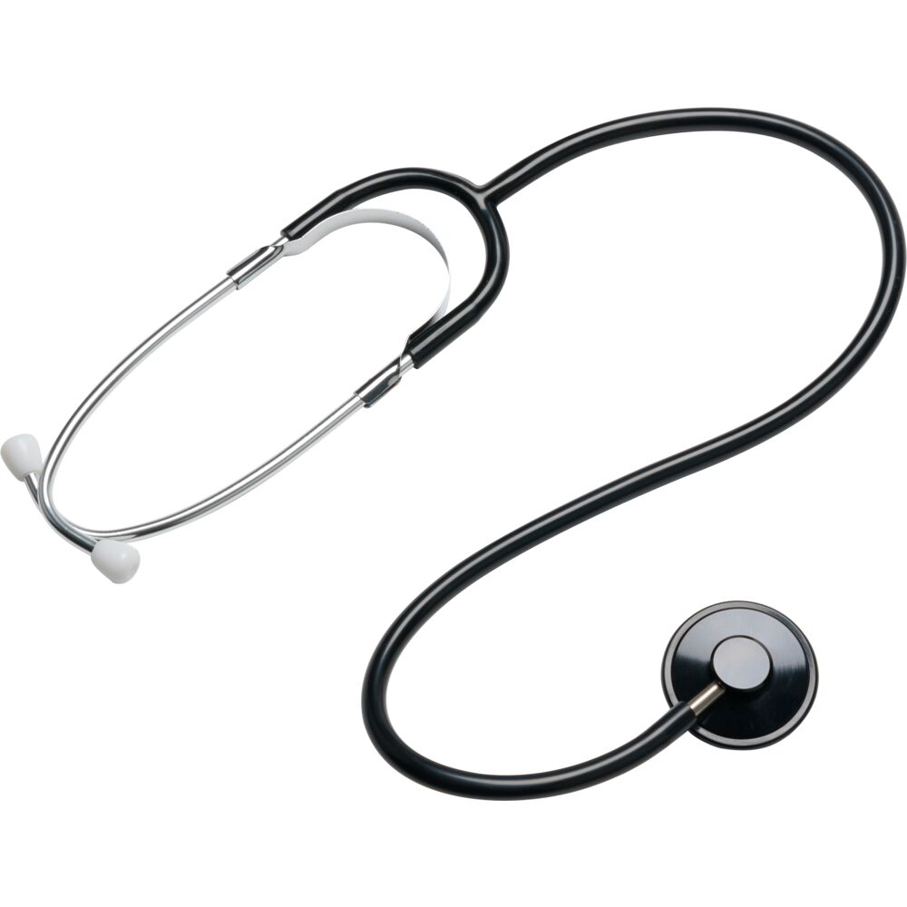 Stetoskop, 4,5cm, sort, enkeltsidet