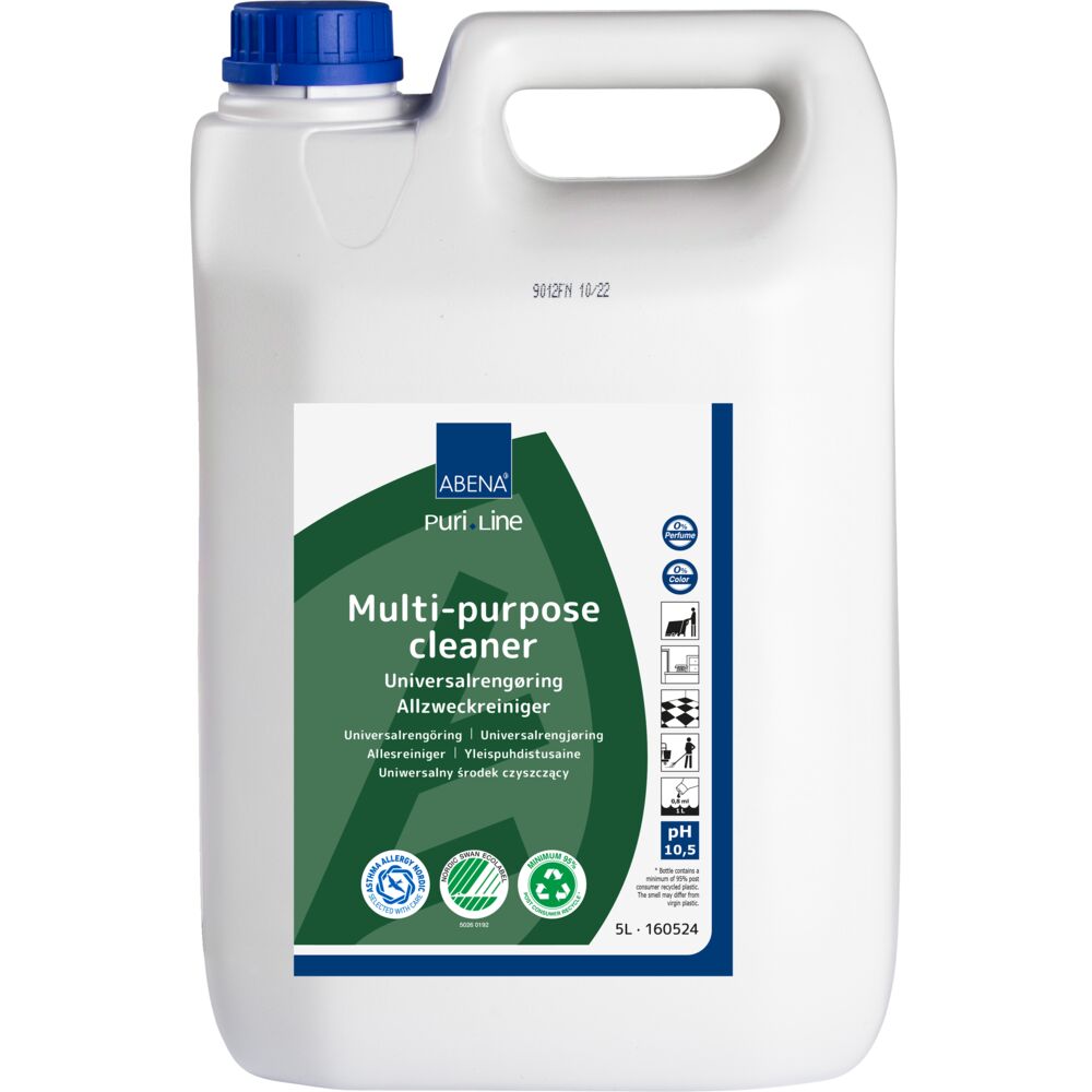 Universalrengøring, ABENA Puri-Line, 5 l, uden farve og parfume