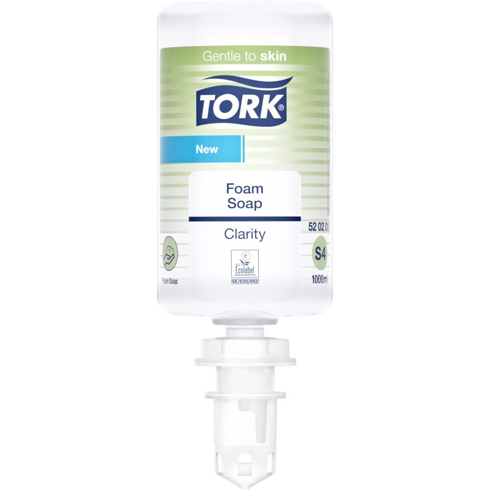 Skumsæbe, Tork Clarity, 1000 ml, S4, uden parfume,0,4 ml pr. dosering