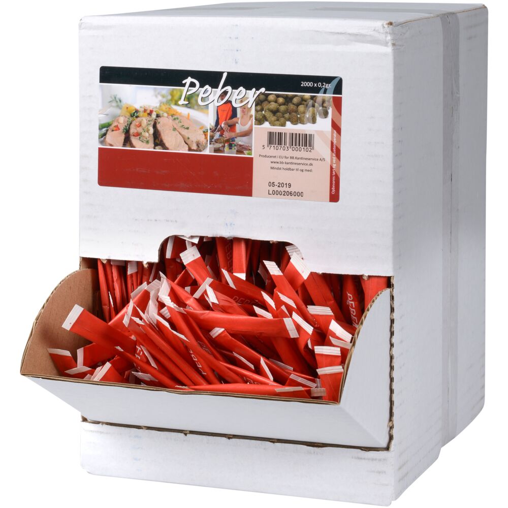 Peber, i brev, 2000 stk., 2 kg