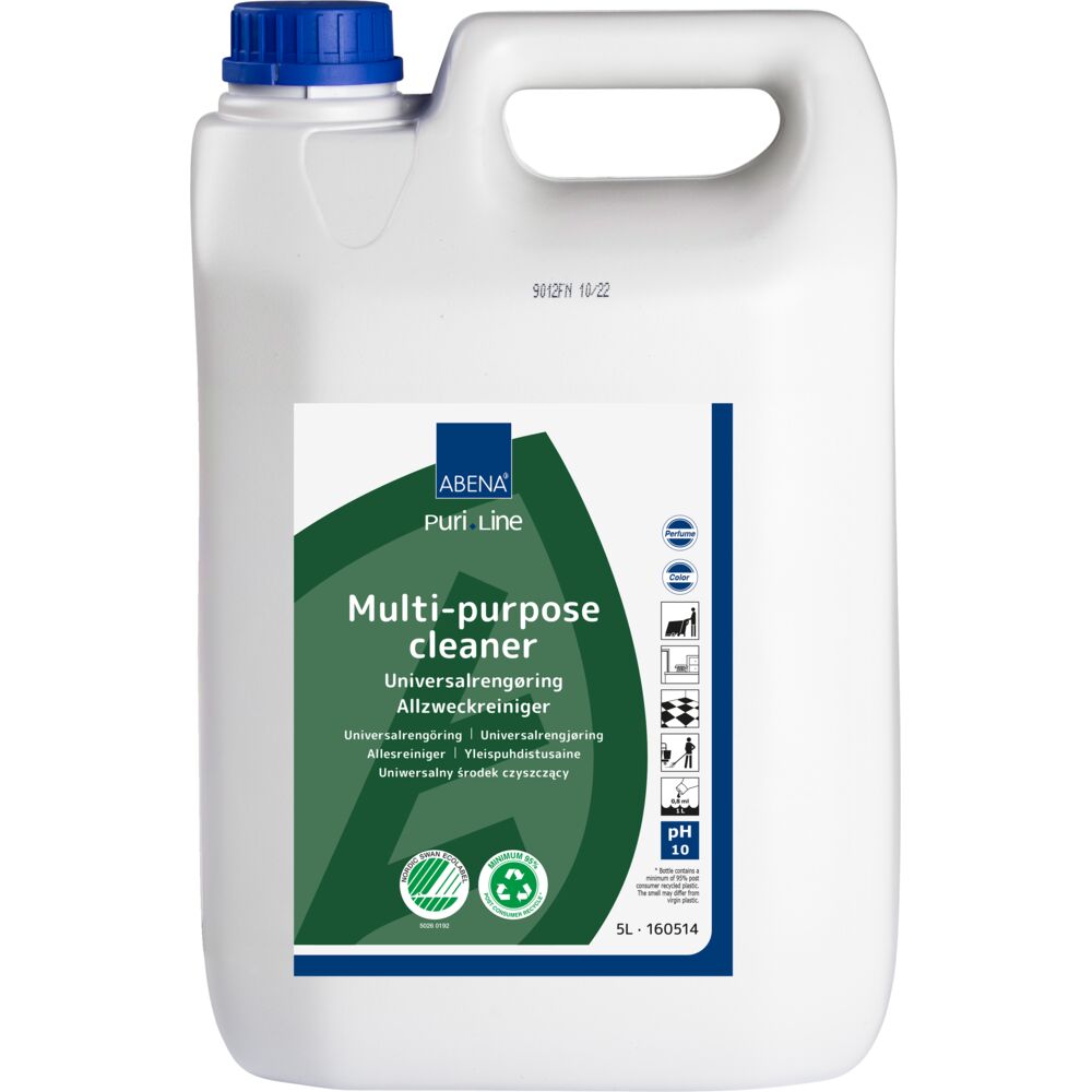 Universalrengøring, ABENA Puri-Line, 5 l, med farve og parfume