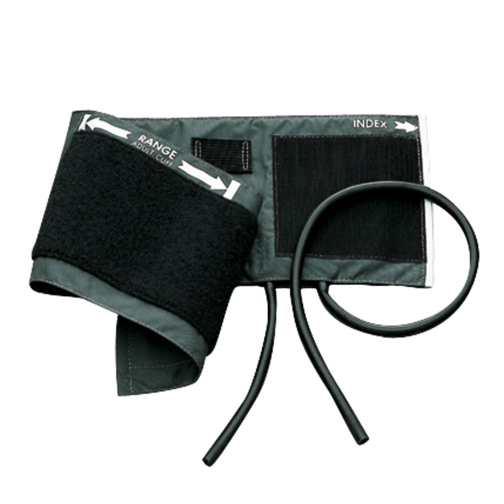 Manchet, Welch Allyn, sort, stor voksen, med 2 slanger (14 og 36 cm), Ø 34-52 cm
