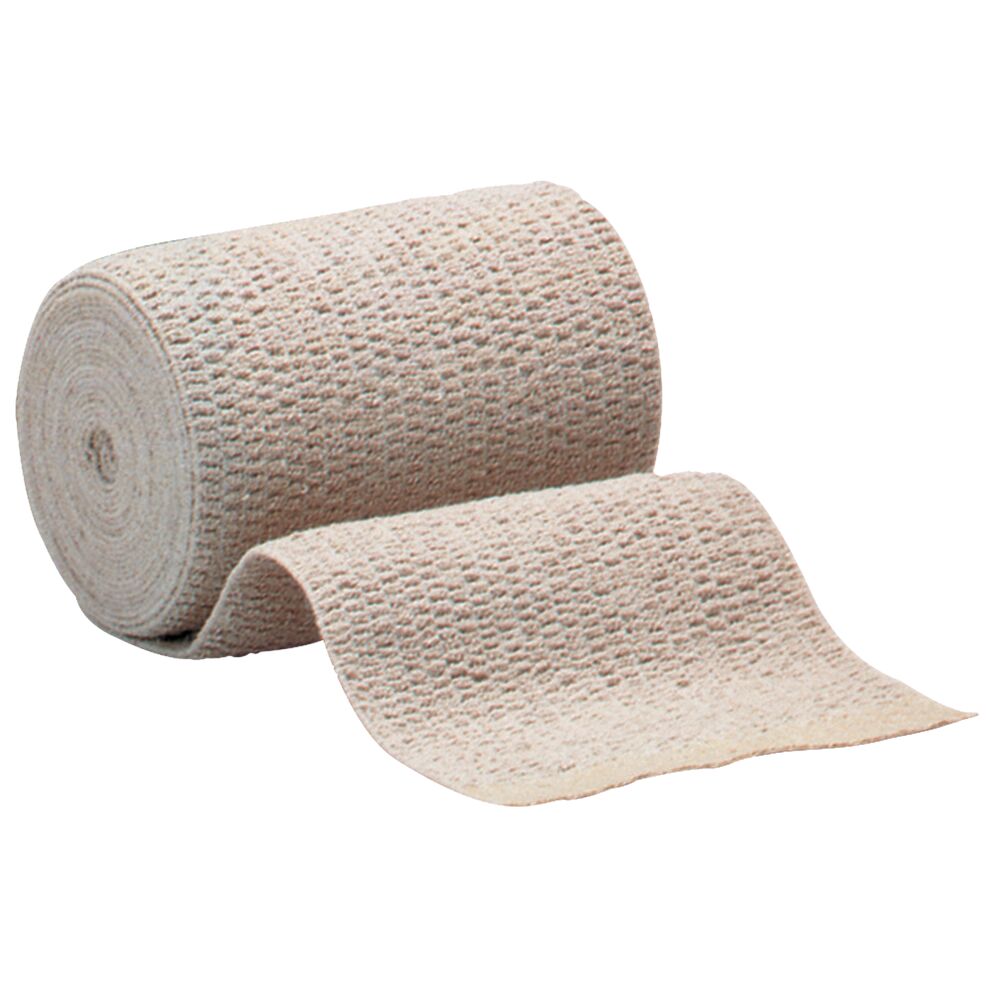 Langstræksbind, Dauerbinde K, 7m x 8cm, beige, 7m udstrakt, latexfri, usteril, flergangs